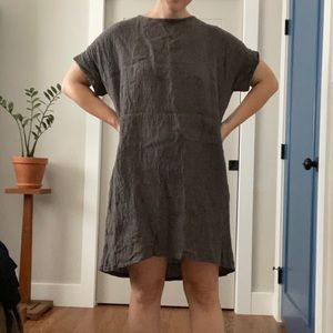 Elizabeth Suzann Georgia Dress in Linen Gauze Charcoal